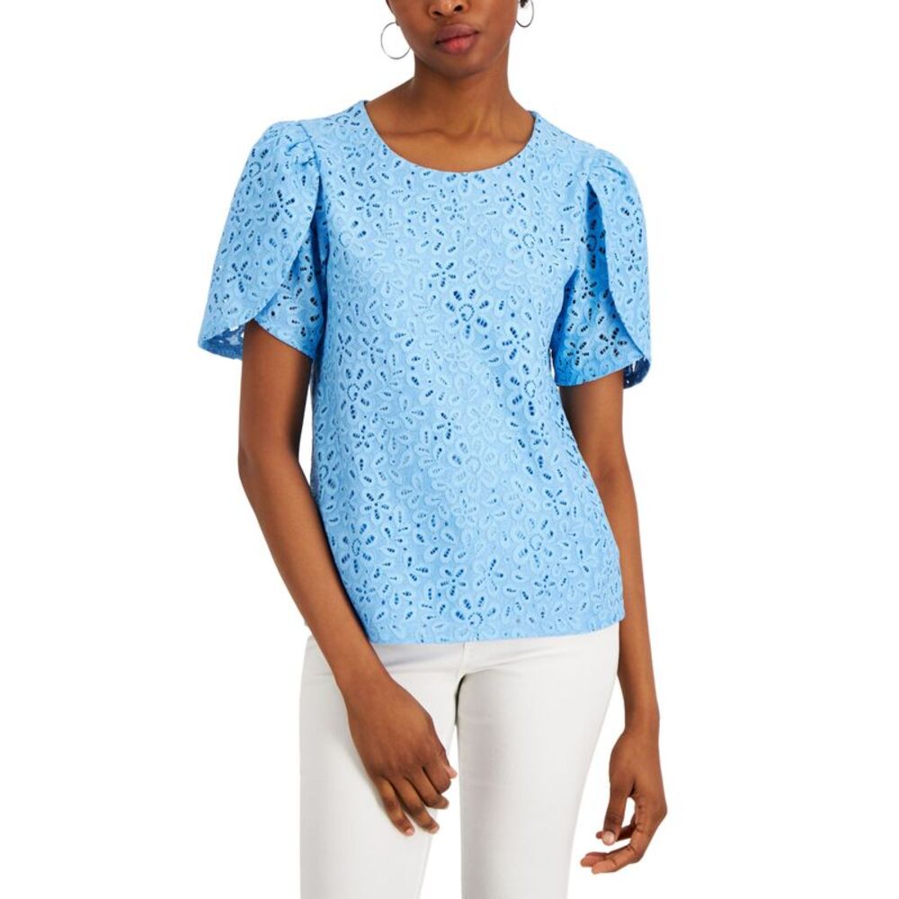 Charter Club Textured Tulip Sleeve Top